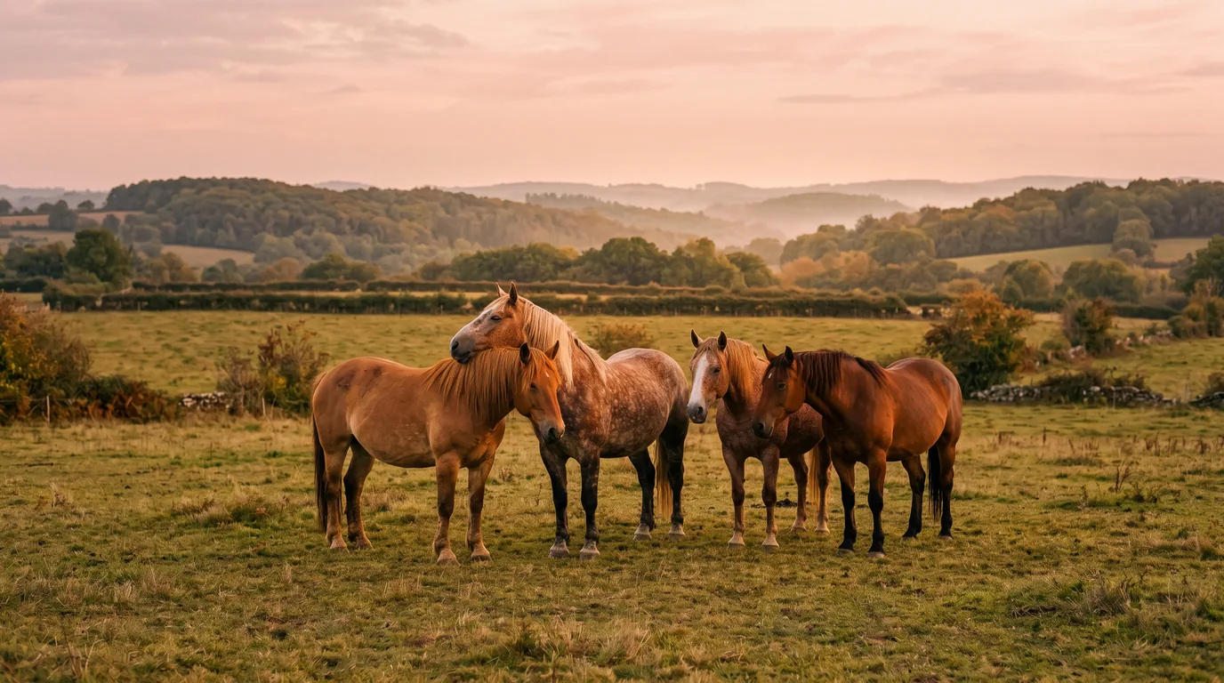 Les chevaux du Écurie Gilles Bordes en liberté, Corrèze